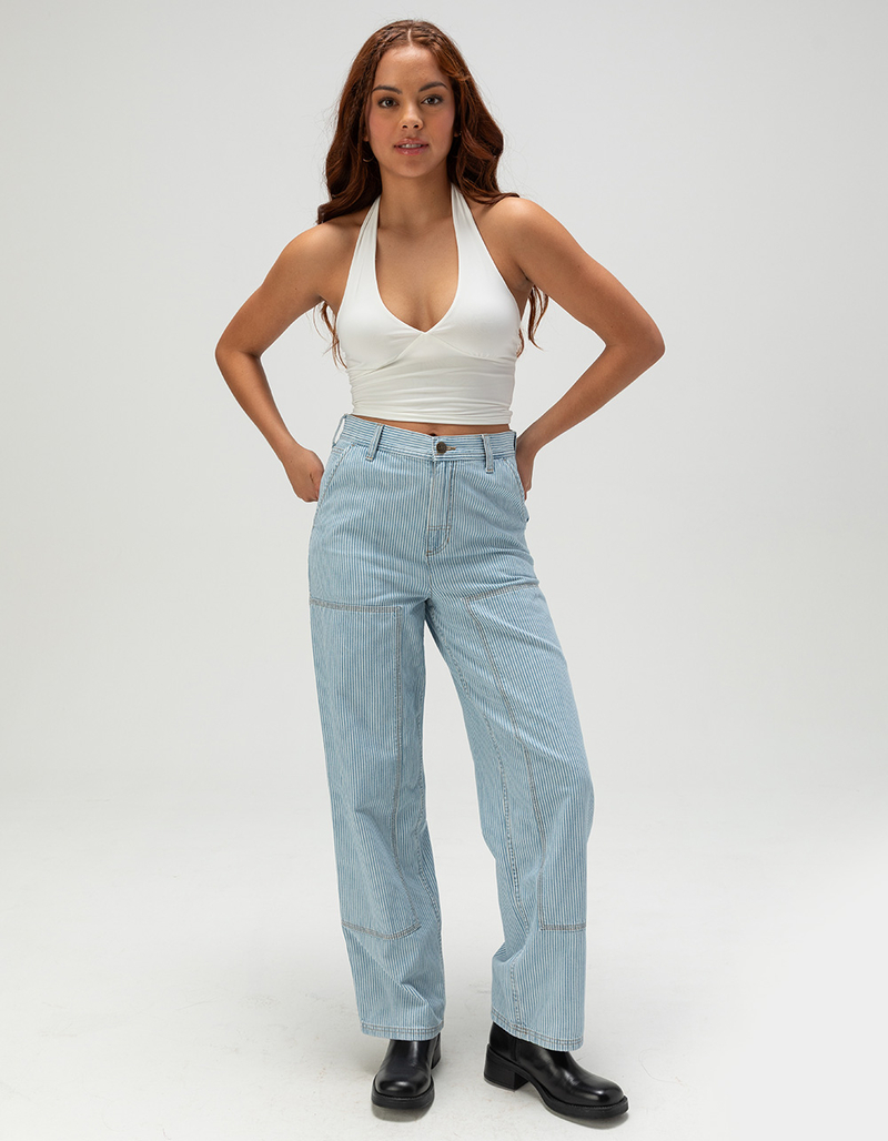 LEE Railroad Stripe Womens Utility Carpenter Jeans - RAILRD DENIM - 29 ...