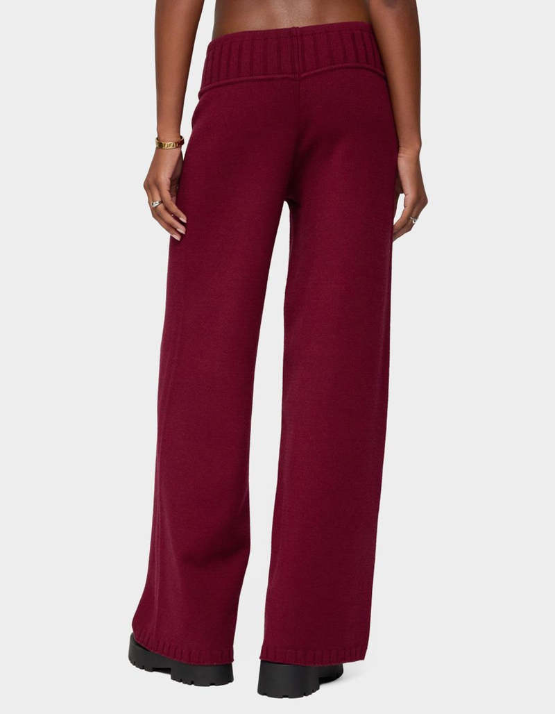 EDIKTED Russell Straight Leg Knit Pants image number 2