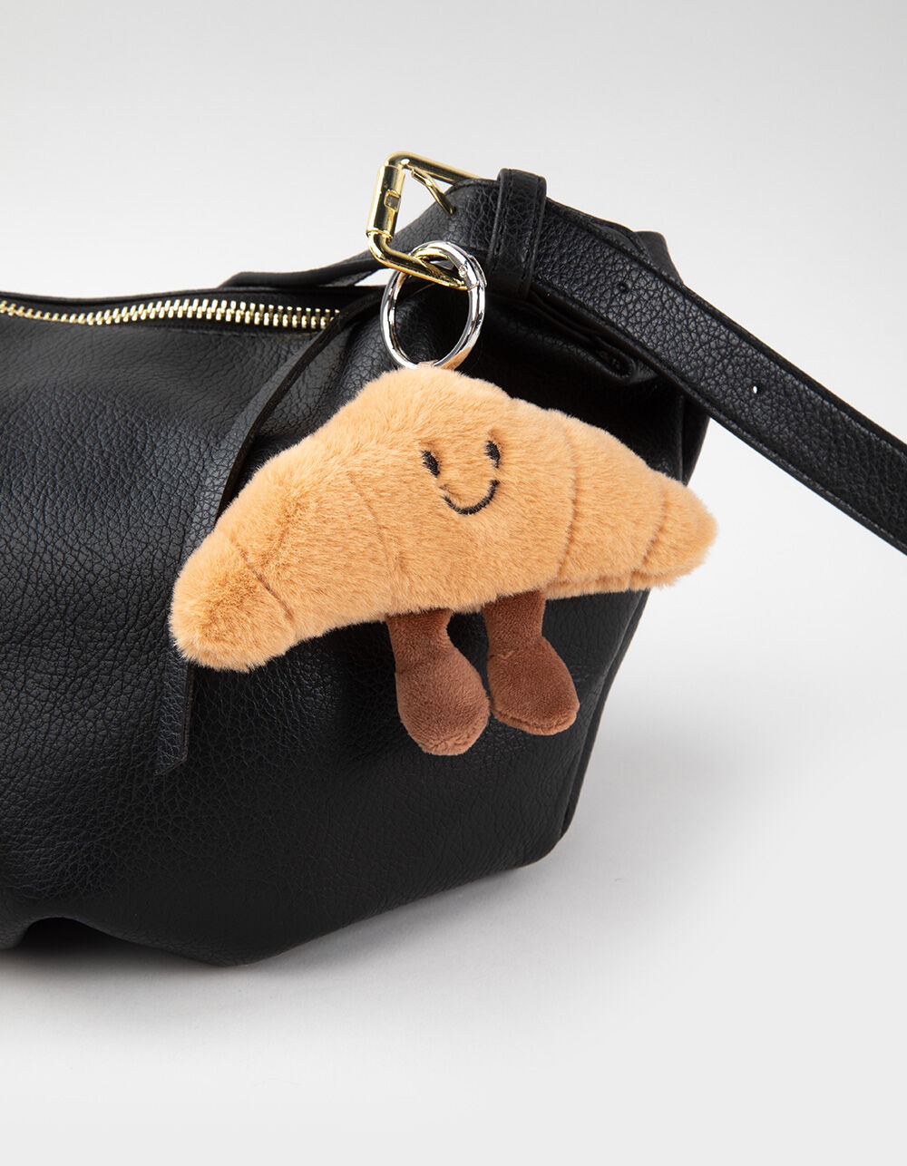 FULL TILT Croissant Plush Bag Charm - BROWN - ONE SIZE | Tillys