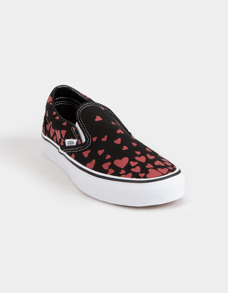 VANS Valentines Hearts Classic Slip-On Womens Shoes image number 1