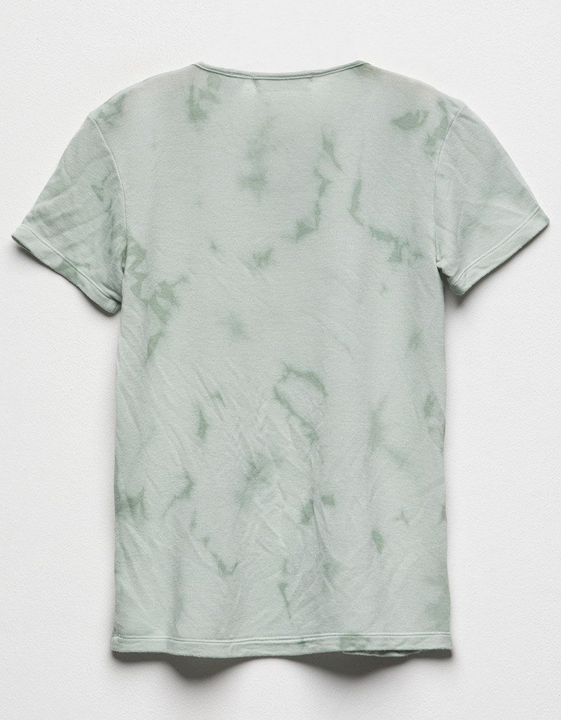WHITE FAWN Cross Front Tie Dye Sage Girls Tee image number 1