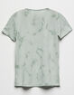 WHITE FAWN Cross Front Tie Dye Sage Girls Tee image number 2