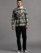 RSQ Mens Plaid Hooded Flannel image number 7