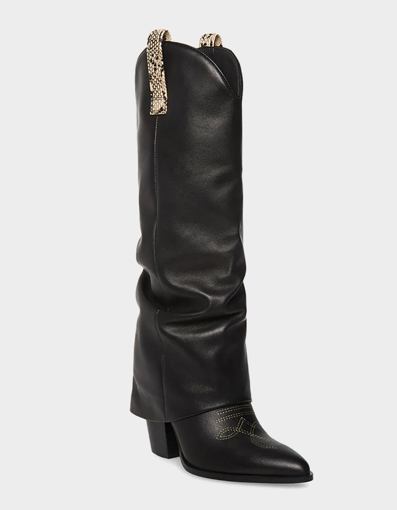 STEVE MADDEN Lassy Fold Over Western Womens Boots image number 0