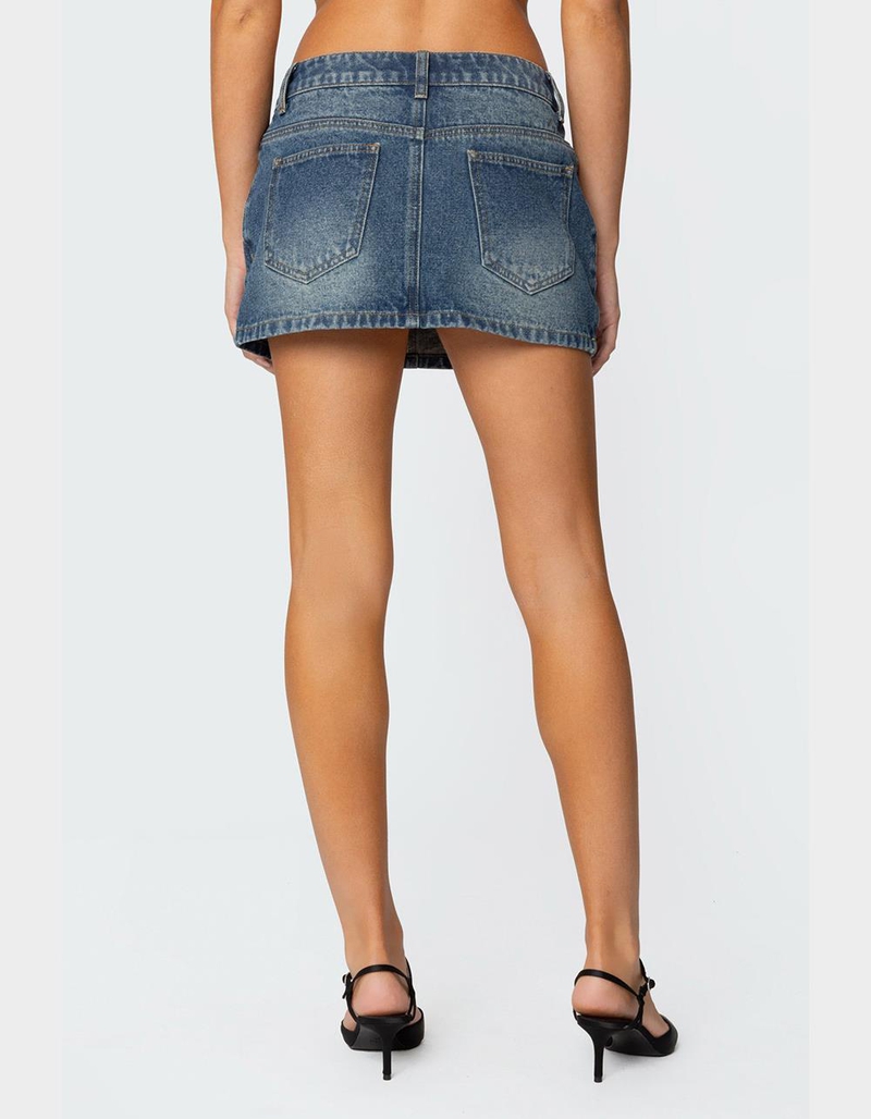 EDIKTED Ruari Studded Denim Mini Skirt image number 4