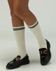 FULL TILT Waffle Stripe Knee High Womens Socks image number 3