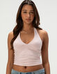 TILLYS Womens Butter Soft Empire Waist Halter Top image number 1