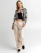 RSQ Plaid Womens Crop Flannel Shirt image number 4