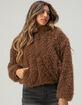 RSQ Womens Long Fur Hooded Jacket image number 1