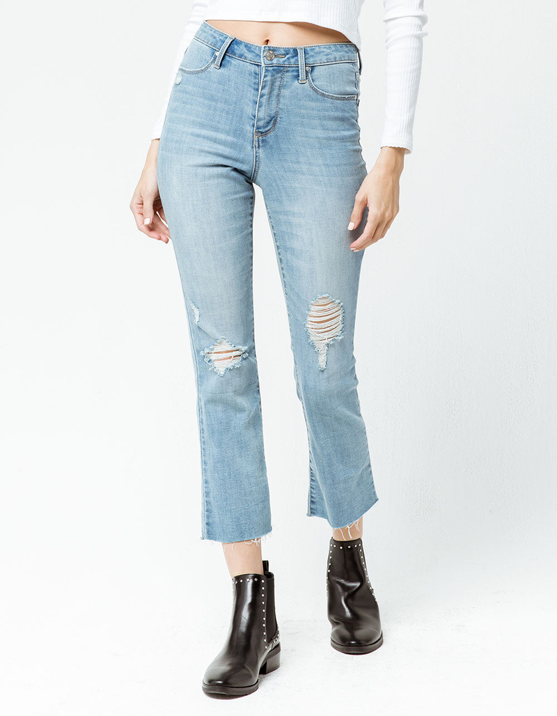 RSQ Sydney Crop Womens Ripped Flare Jeans image number 2
