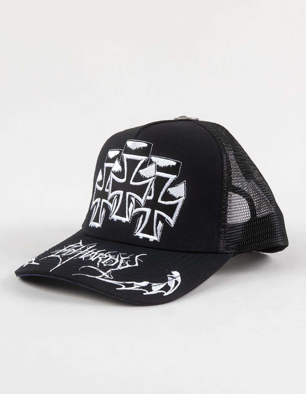 ED HARDY Crosses Trucker Hat - BLK/WHT - ONE SIZE | Tillys