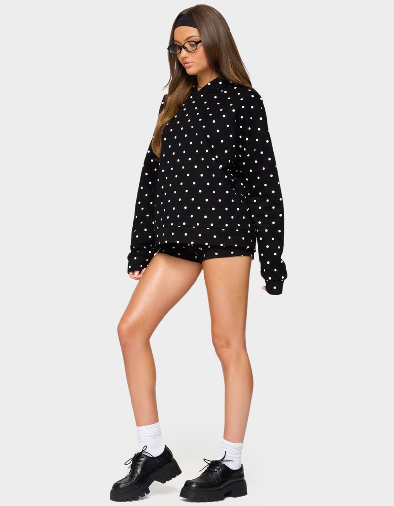 EDIKTED Chelsie Polka Dot Fold Over Shorts image number 4