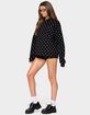 EDIKTED Chelsie Polka Dot Fold Over Shorts image number 5