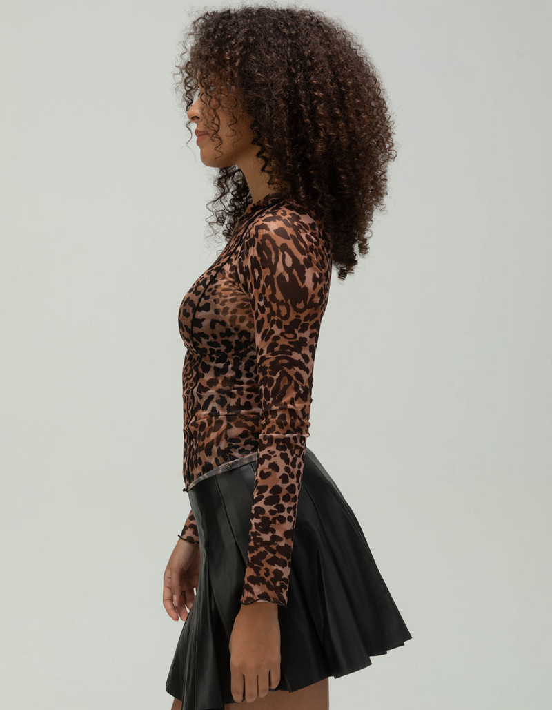 NOISY MAY Leopard Print Womens Top image number 2