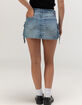 RSQ Womens Mid Rise Cargo Tab Denim Mini Skirt image number 4