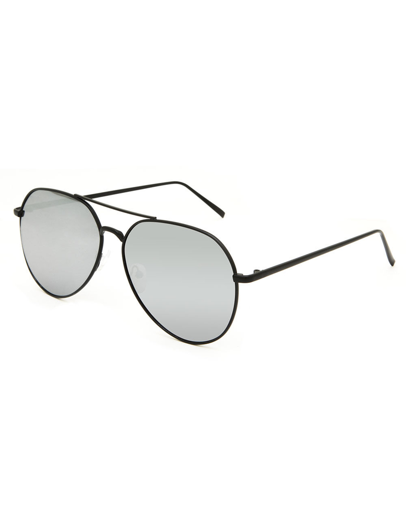 BLUE CROWN Escape Black Aviator Sunglasses image number 0