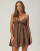 RSQ Womens Open Back Babydoll Mini Dress image number 1