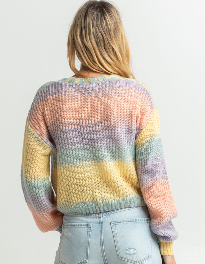 FULL TILT Womens Rainbow Cardigan image number 2