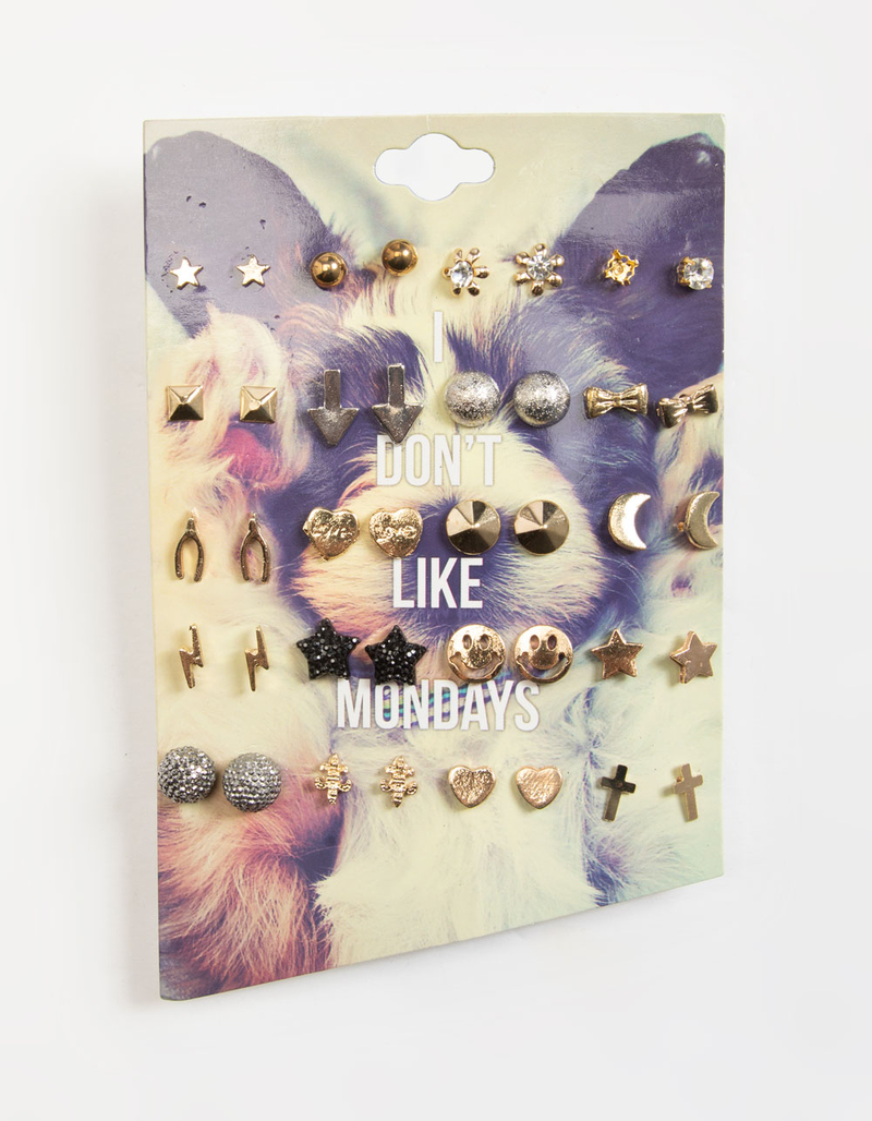 FULL TILT 20 Pack Hate Mondays Earring Set image number 0