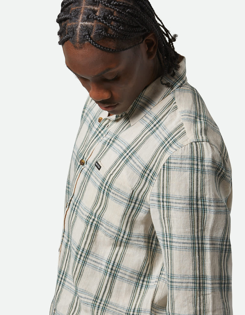 BRIXTON Charter Linen Mens Button Up Shirt image number 2