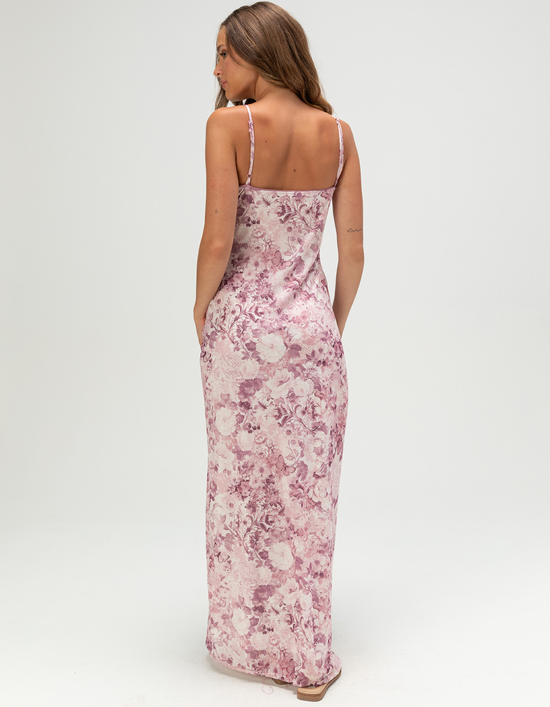 FULL TILT Floral Mesh Womens Maxi Dress image number 3