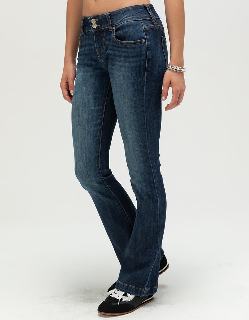 RSQ Womens Low Rise Double Button Bootcut Jeans image number 2