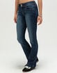 RSQ Womens Low Rise Double Button Bootcut Jeans image number 3
