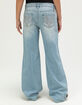 RSQ Girls Low Rise Wing/Heart Embroidered Jeans image number 1