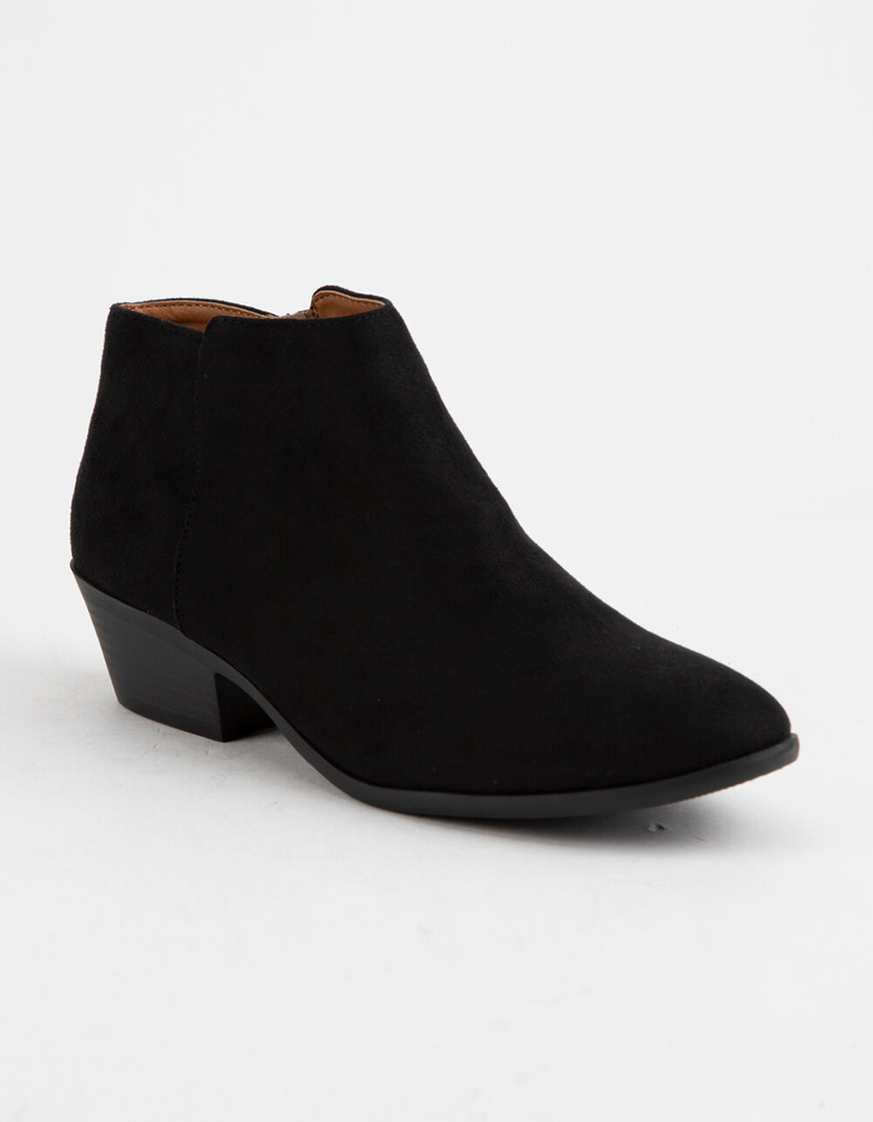 SODA Faux Suede Black Womens Booties image number 0