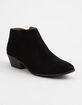 SODA Faux Suede Black Womens Booties image number 1