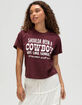 SENDERO PROVISIONS CO. Shoulda Been A Cowboy Womens Crop Boxy Tee image number 1