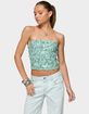EDIKTED Brynn Sequin Strapless Top image number 1