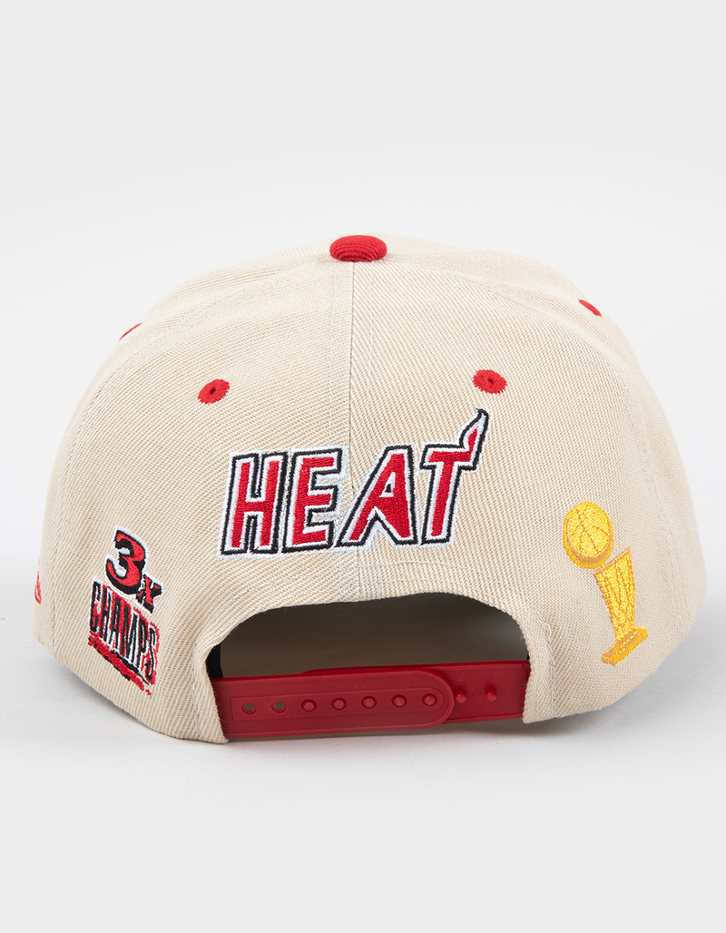 MITCHELL & NESS Miami Heat Pro Crown Snapback Hat image number 4