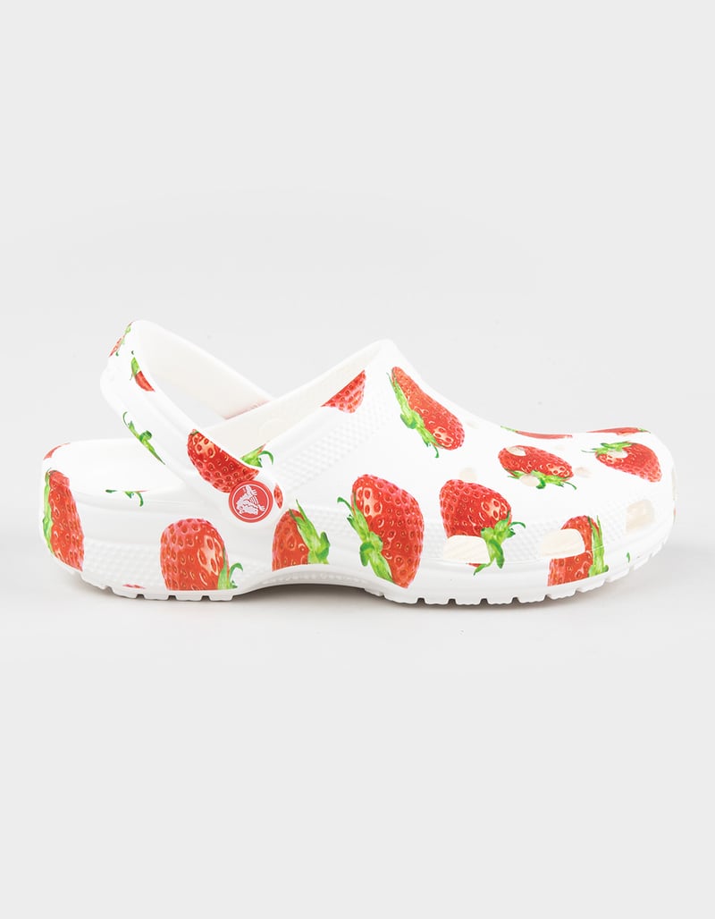 CROCS Fresh Fruits Strawberry Womens Classic Clogs image number 0
