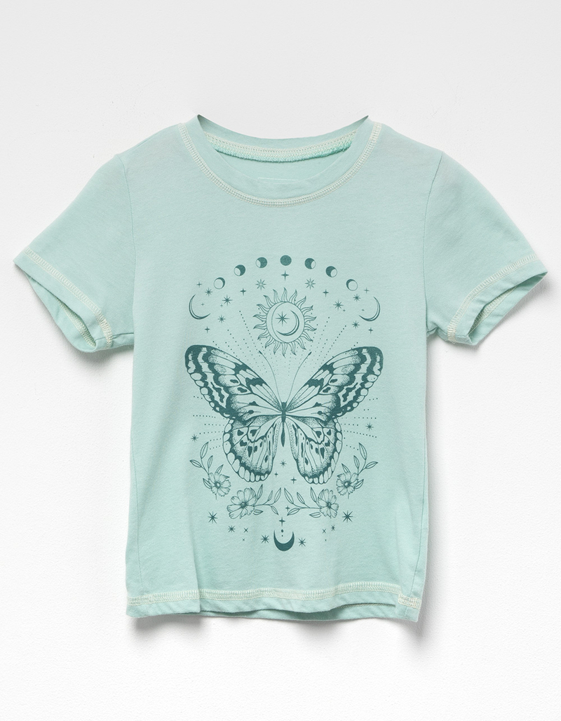 FULL TILT Butterfly Stitch Girls Baby Tee image number 1