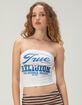 TRUE RELIGION Ruched Ribbed Womens Tube Top image number 1