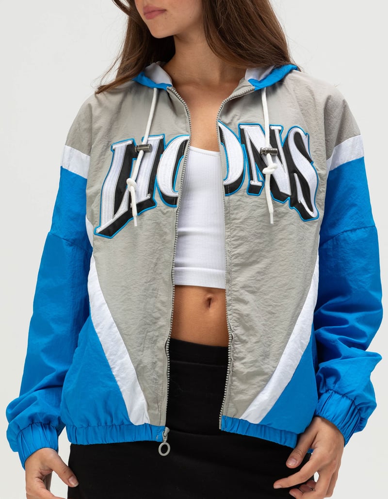 WEAR BY ERIN ANDREWS Detroit Lions Womens Windbreaker Jacket image number 3