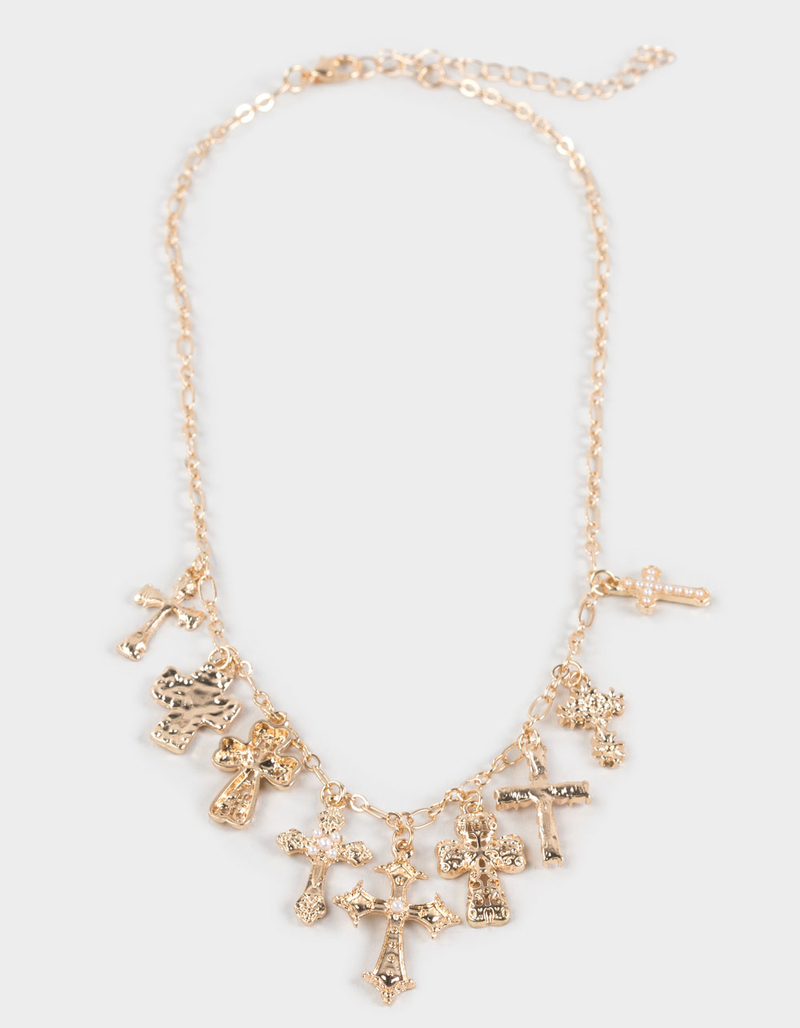 FULL TILT Cross Charm Necklace image number 0