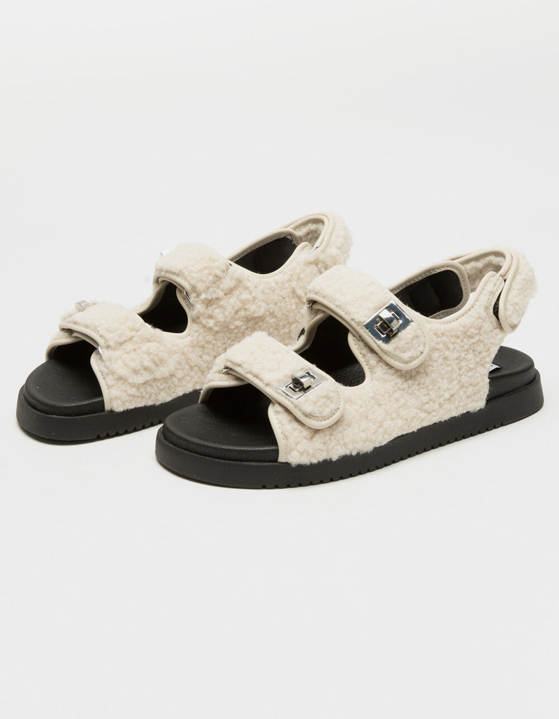 STEVE MADDEN Margie Womens Shearling Sandals image number 0