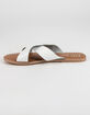 BEACH By Matisse Criss Cross Womens White Slide Sandals image number 4
