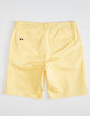 RSQ Mid Length Mens Light Yellow Chino Shorts image number 6