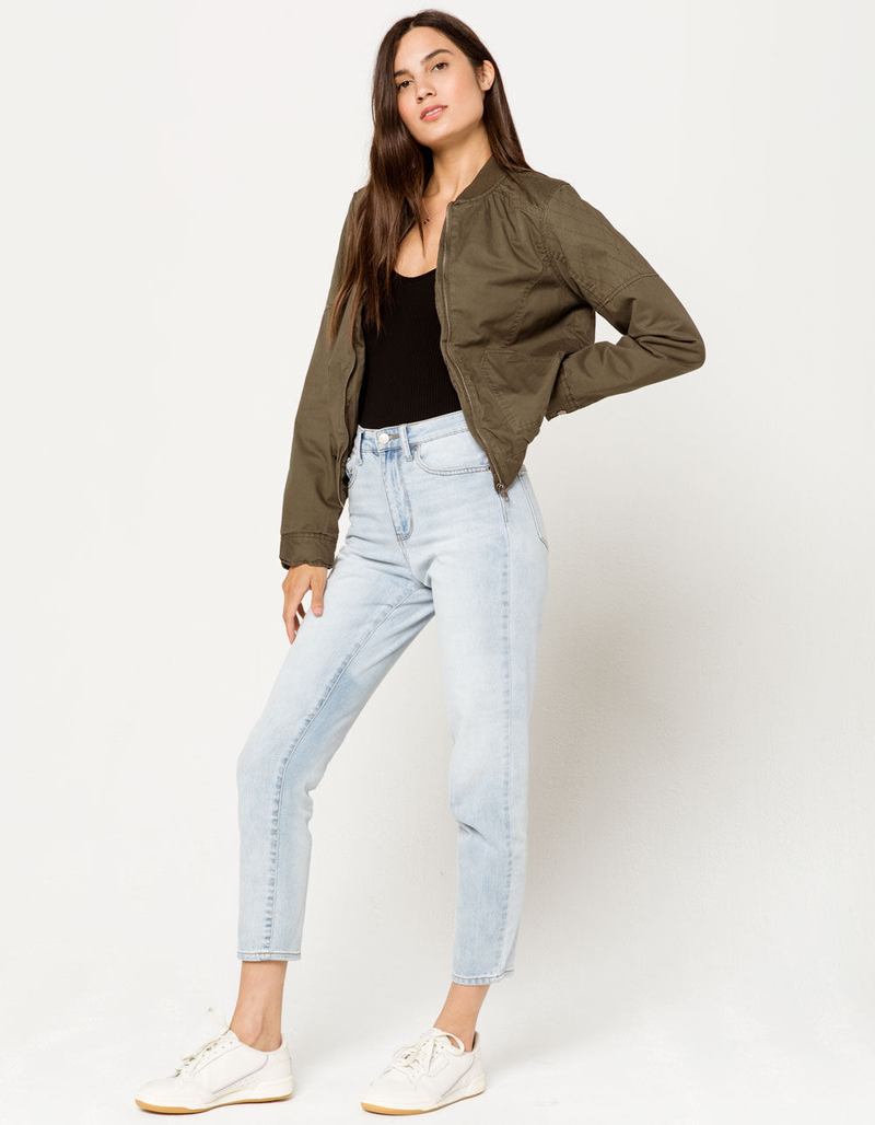 FULL TILT Quilted Womens Bomber Jacket image number 5