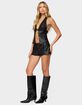 EDIKTED Reese Split Front Faux Leather Top image number 4