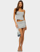 EDIKTED Teagyn Metallic Knit Mini Skort image number 5