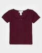 FULL TILT Essentials Girls Bow Trim Tee image number 2