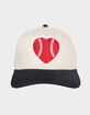 KATYDID Red Baseball Heart Vintage Trucker Hat image number 1