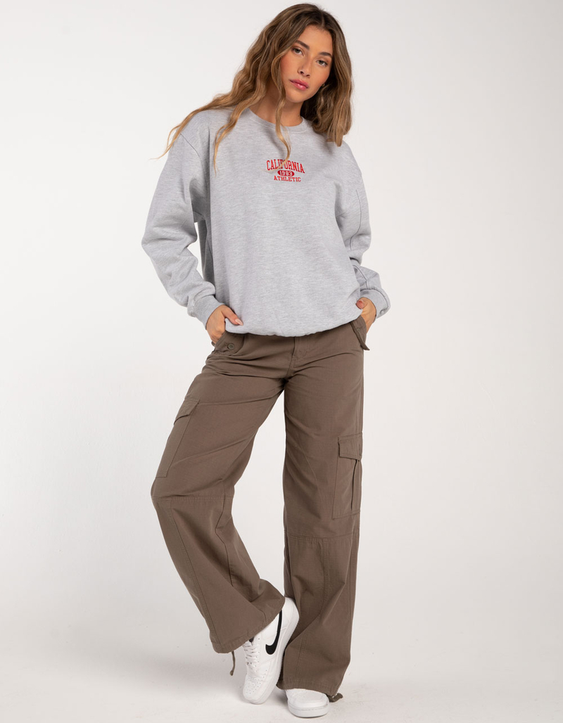FULL TILT California Embroidered Womens Crewneck Sweatshirt image number 4