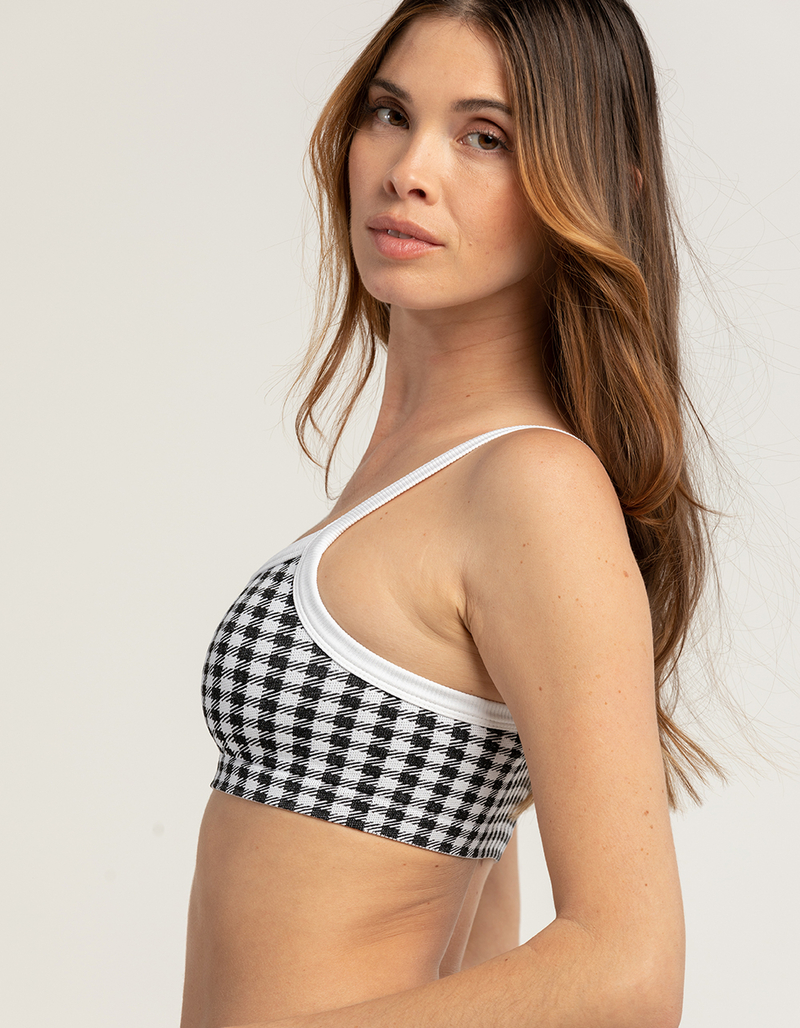 SKY & SPARROW Gingham Basic Bralette image number 2