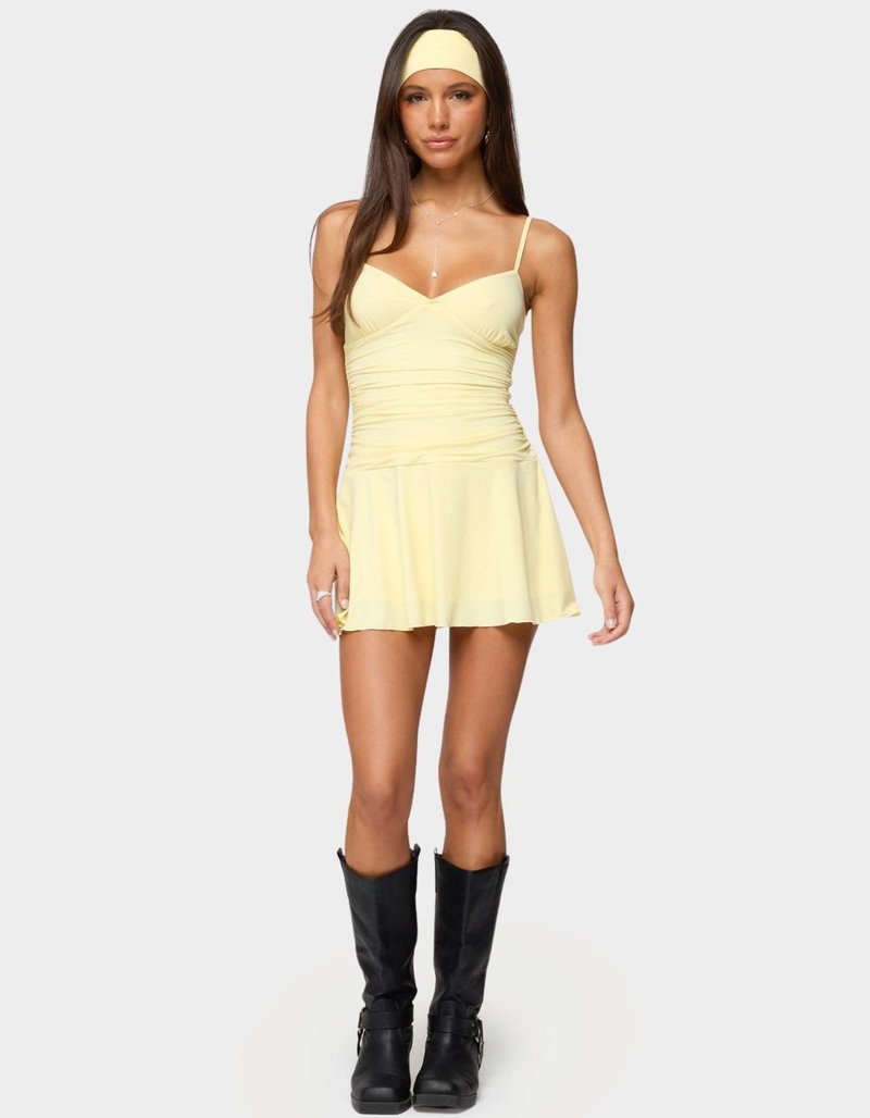 EDIKTED Deborah Ruched Mini Dress image number 3