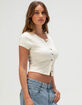 WEST OF MELROSE Button Front Womens Top image number 3